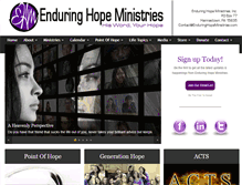 Tablet Screenshot of enduringhopeministries.com